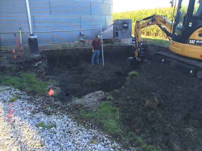 Cement Pad Prep for Hopper Tank